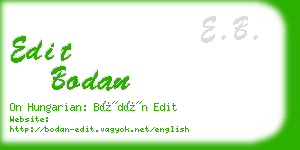 edit bodan business card